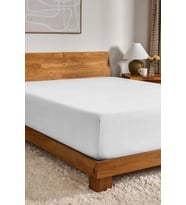 Mulvxurg  Urg02  Pamuk Çift Kişilik Lastikli(Fitted)  Penye Çarşaf Beyaz (Mulvix)