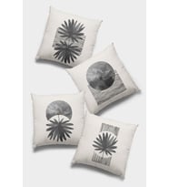 Füme Modern Çift Taraflı 4'lü Set Kırlent Kılıfı 4KR024