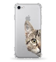 Apple iPhone 7 Uyumlu Darbe Emici Antişok  Kapak Catface Tasarımlı Silikon Şeffaf Kılıf