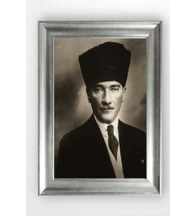 Gümüş Çerçeveli Atatürk Tablo cv1064