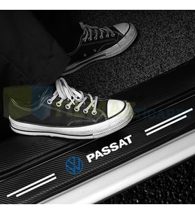 Volkswagen Passat Logo Karbon Kapı Eşiği Koruma Araba Etiket Oto Sticker Yapıştırma 4 Parça
