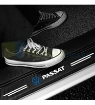 Volkswagen Passat Logo Karbon Kapı Eşiği Koruma Araba Etiket Oto Sticker Yapıştırma 4 Parça