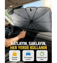Dayanıklı UPE Alaşımlı Şemsiye Tipi Araç Güneşliği - Kolay Katlanır Yeni Nesil