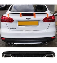 Ford Focus Mk3 Siyah Difüzör Çiftli Kare Egzoz Görünümlü D Tip Difizör