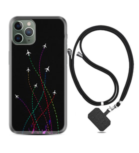 Apple iPhone 11 12 13 14 Pro Max Kılıf Boyun Askılı Silikon Line Planet 1736
