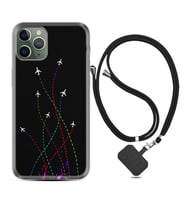 Apple iPhone 11 12 13 14 Pro Max Kılıf Boyun Askılı Silikon Line Planet 1736