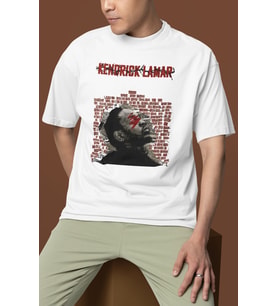 Kendrick Lamar Rapper Baskılı Unisex Oversize Şarkıcı Tişört