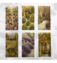 Çiçek Bahçesi Temalı 6 Sayfalık Mini Washi Bant Sticker Seti – Ajanda, Journal Uyumlu (Çok Renkli)
