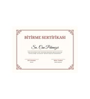 Kırmızı Vintage Bitirme Sertifikası