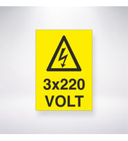 3x220 Volt 21x28 Arkası Yapışkanlı Levha