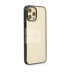 Coverzone iPhone 12 Pro ?le Uyumlu K?l?f Different Silikon Siyah