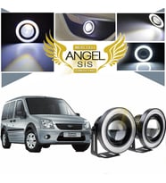 Ford Transit Connect Uyumlu, Universal Mercekli Led Angel Sis Farı, 76mm Beyaz Renk