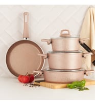 Karaca Biogranit Pink 7 Parça Tencere Seti