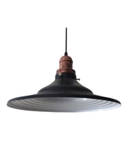 Mylight Retro Mat Siyah Metal Tekli Sarkıt Mat Eskitme Bakır Askılı 40 cm