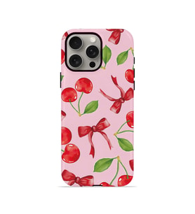 iPhone 15 Pro Vorian Çift Katmanlı MagSafe Kılıf Cherry Ribbon Garden