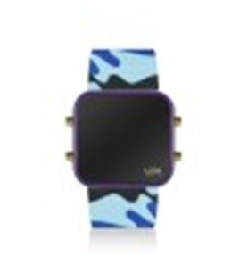 UPWATCH LED MINI GOLD PURPLE BLUE CAMOUFLAGE UNİSEX KOL SAATİ (Mavi)