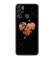 Tecno Pova Neo Kılıf Silikon Desen Özel Seri Plane Heart 1721