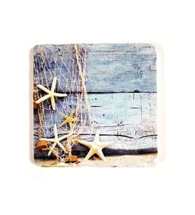 Doğal Taşlı Dekoratif Banyo Gider Kapağı Süsü 10x10 Cm