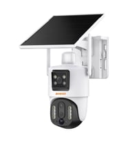 Avenir AV-M13 4g Simkartlı Solar Panelli 3 Lensli 12mp Full Color Gece Görüşü Çift Yönlü Ses Kamera (Beyaz)