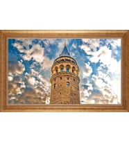 ALTIN ÇERÇEVELİ PASPARTULU TABLO CR551