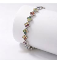 Moncuk Design 8mm Çakra Taşlı Ayarlanabilir Çiçek Kadın Bileklik 3351KBV6D5