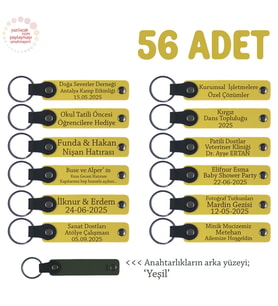 Sarı & Yeşil, Workshop Organizasyonuna Katılanlara, 56’lı Set, Kişiye Özel Yazılı Deri Hatıra