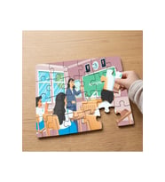 Okul - Sınıf - Ders Saati Tasarımlı 24 Parça Ahşap Çocuk Puzzle MPK0487