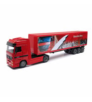 Newray 1:43 Mercedes Benz Metal Kafa Dorseli Tır 40 CM (Kırmızı)
