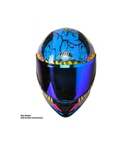Motosiklet Kask Ece 22.R06 Güneş Vizörlü Full Face Motor Kaskı Kraken