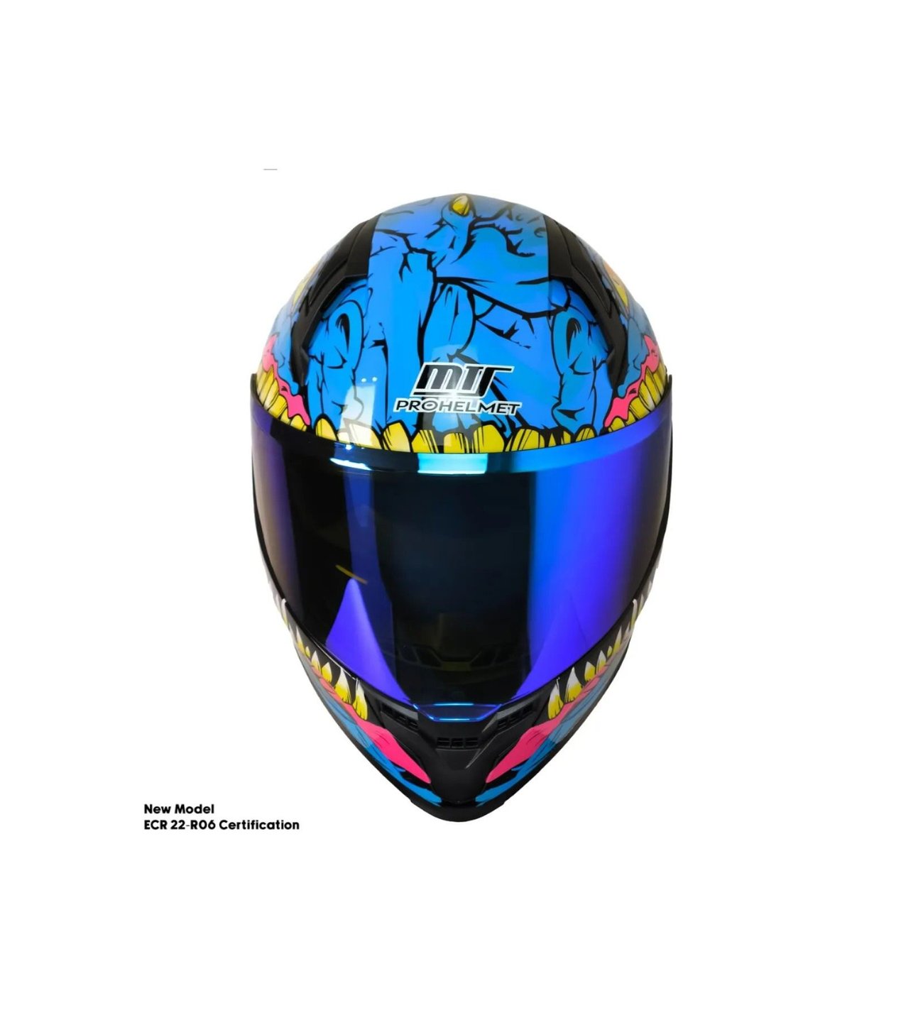 Motosiklet Kask Ece 22.R06 Güneş Vizörlü Full Face Motor Kaskı Kraken