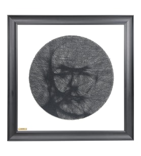 e38 EL İŞÇİLİĞİ MEHMET AKİF ERSOY FİLOGRAFİ TABLO 58*58 cm -5913