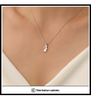 925 Ayar Gümüş Minimal Tavşan Kolye