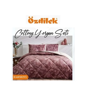 Özdilek Cottony Yorgan Seti Çift Kişilik (220x240)-Harmony (Mürdüm)