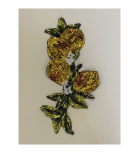28X12 CM LİMON AĞACI PUL  PAYETLİ  APLİKE YAMA ARMA