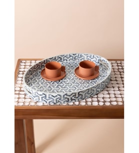 Sedef Oval Tepsi 50x36x6 cm