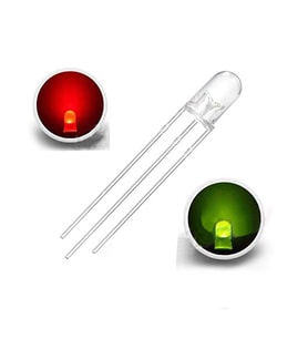 Led 5mm Kırmızı Yeşil Ortak Katot 2 Renk Bicolor 3 Pin Diyot Işık