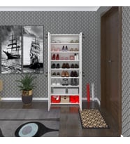 Kenzlife ayakkabılık ayakkabı dolabı kilitli be real byz 160*70*32 kapaklı arkalıklı ofis dolabı iki bölme (Karışık)