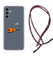 Samsung A23 A31 A32 A50 A51 A52 A53 A70 Kılıf Boyun Asklı Rasta Silikon Orange Escape 1374