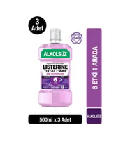 Listerine Total Care Hafif Tat Alkolsüz Ağız Bakım Suyu 500ml x3