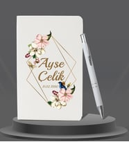 Kişiye Özel Ajanda Defter & Roller Kalem Hediye Seti