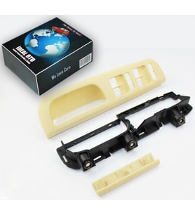 VW Passat B5 Krem Kapı Kolu Cam Düğme Çerçeve Kapak Seti (4 Kapılı İçin) 3B1867179C, 3B1867171E