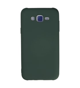 Samsung Galaxy J7 Kılıf Nano İçi Kadife Silikon - Koyu Yeşil