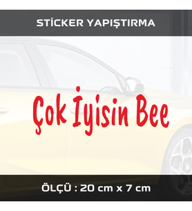 çok iyisin be kırmızı etiket sticker - 2 adet çıkartma araba motosiklet kask atv tablet pc buzdolabı otomobil bilgisayar uyumlu