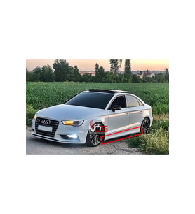 AUDİ A3 SEDAN R  Uyumlu MARŞPİYEL SAĞ SOL TAKIM FİBERGLASS BOYASIZ