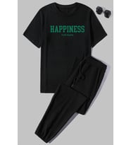 Unisex  Happines 2'li Eşofman Takımı (Siyah)
