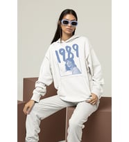 Tasarım 1989 Taylor Swift Baskılı Unisex Oversize Hoodie
