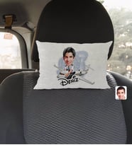 BK Gift Kişiye Özel İsimli Erkek Kaptan Pilot Karikatürlü Dikdörtgen Araç Koltuk Yastığı-1