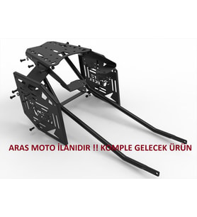 Bajaj Dominar 400-D250-400Ug Uyumlu Çanta Demiri+Yan Çanta Demir 3Lü Set Topcase (2017-2024)- Arasmoto (Siyah)