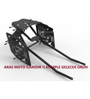Bajaj Dominar 400-D250-400Ug Uyumlu Çanta Demiri+Yan Çanta Demir 3Lü Set Topcase (2017-2024)- Arasmoto (Siyah)