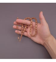 Pembe Fildişi Ağacı Pink Ivory Kapsül Kesim 7x11.5mm Tesbih Mehmet Erbabacan İmzalı